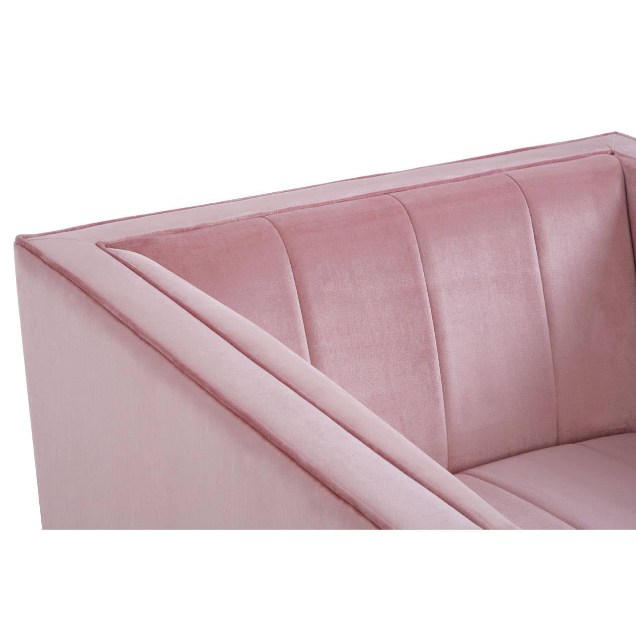 Luxe Pink Velvet Armchair