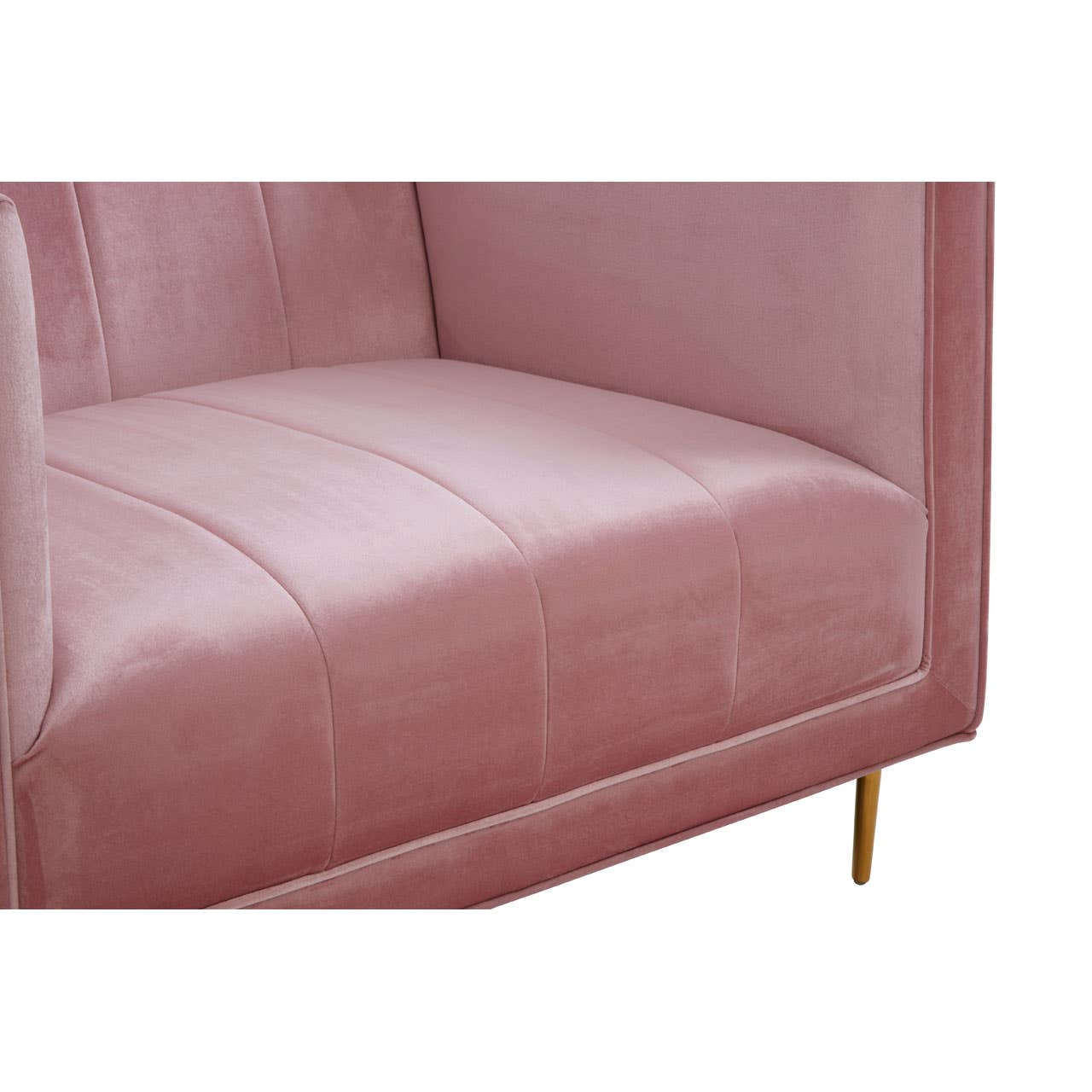 Luxe Pink Velvet Armchair