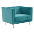 Luxe Teal Velvet Armchair