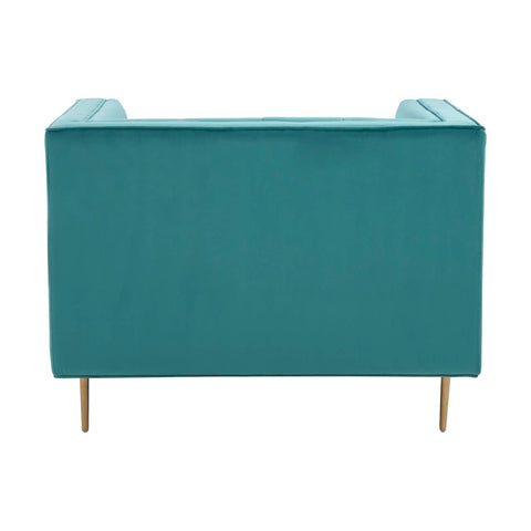 Luxe Teal Velvet Armchair