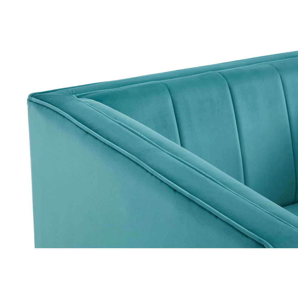 Luxe Teal Velvet Armchair