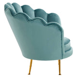 Luxe Blue Velvet Chair