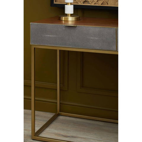 Golden Shagreen Console Elegance