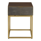Golden Shagreen Drawer Table