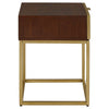 Golden Shagreen Drawer Table