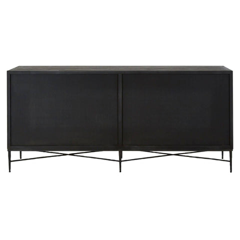Milan Silver Starburst Recycled Elm Wood Sideboard