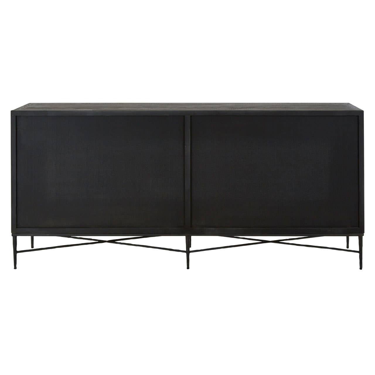 Milan Silver Starburst Recycled Elm Wood Sideboard