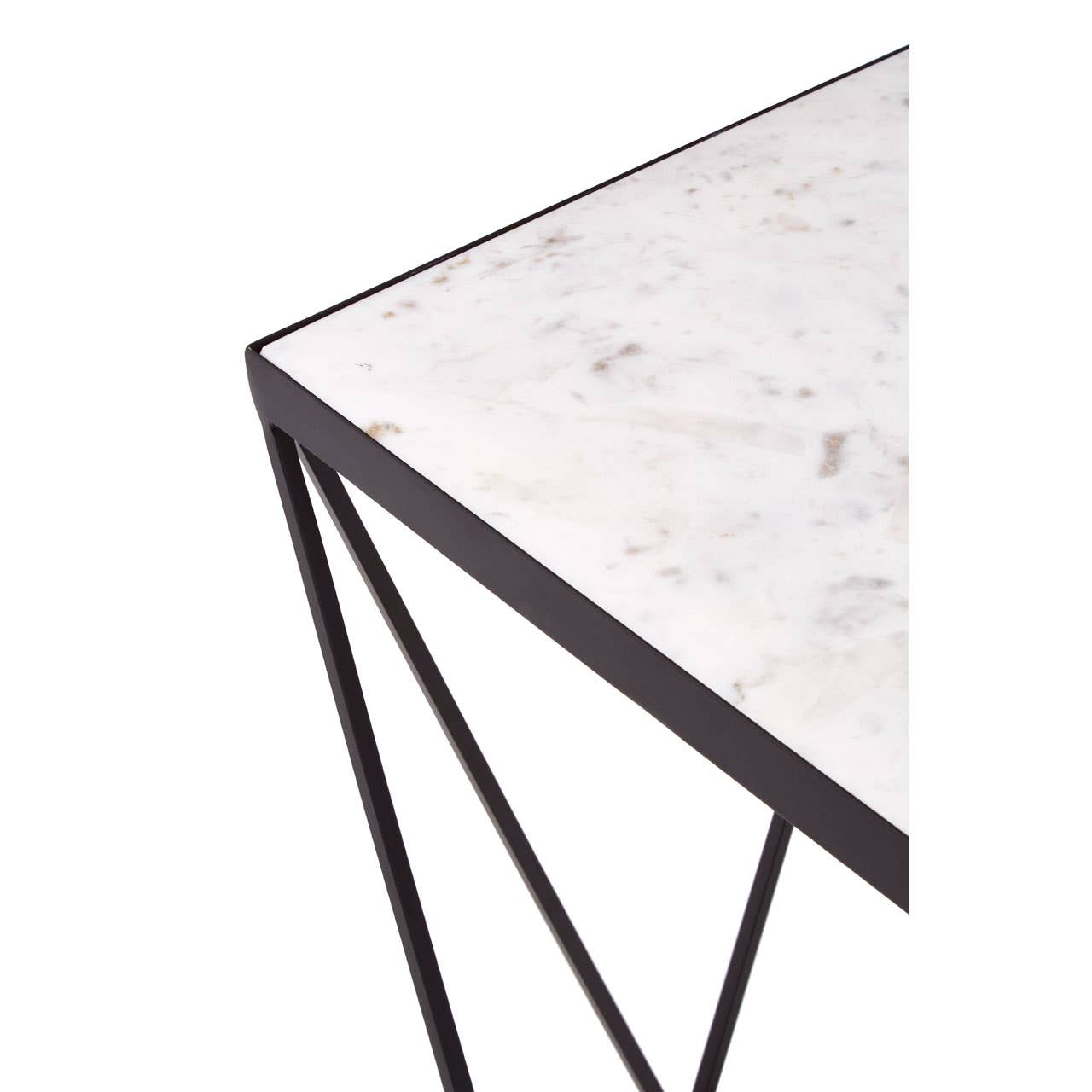 Elegant Marble Iron Side Table