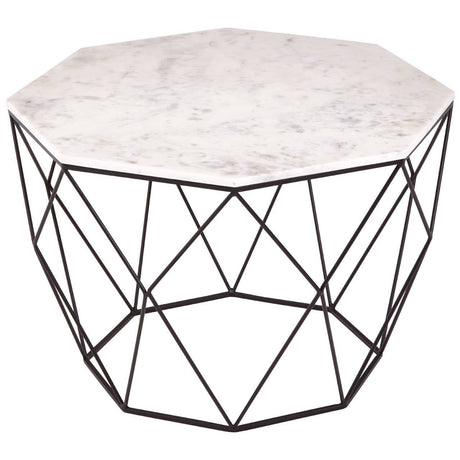 Octagon Marble Iron Table