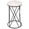 Marble Iron Cross Side Table