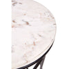 Marble Iron Cross Side Table