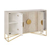 Boho Chic Mango Wood Sideboard with Tribal Carvings
