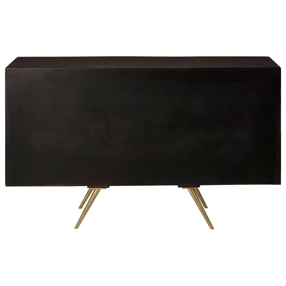 Royal Brass-Accented Mango Wood Sideboard