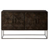 Boho Mango Wood Carved Sideboard