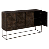 Boho Mango Wood Carved Sideboard