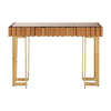 Golden Glass Top Console Table