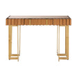 Golden Glass Top Console Table