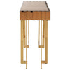 Golden Glass Top Console Table