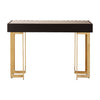 Golden Glass Top Console Table