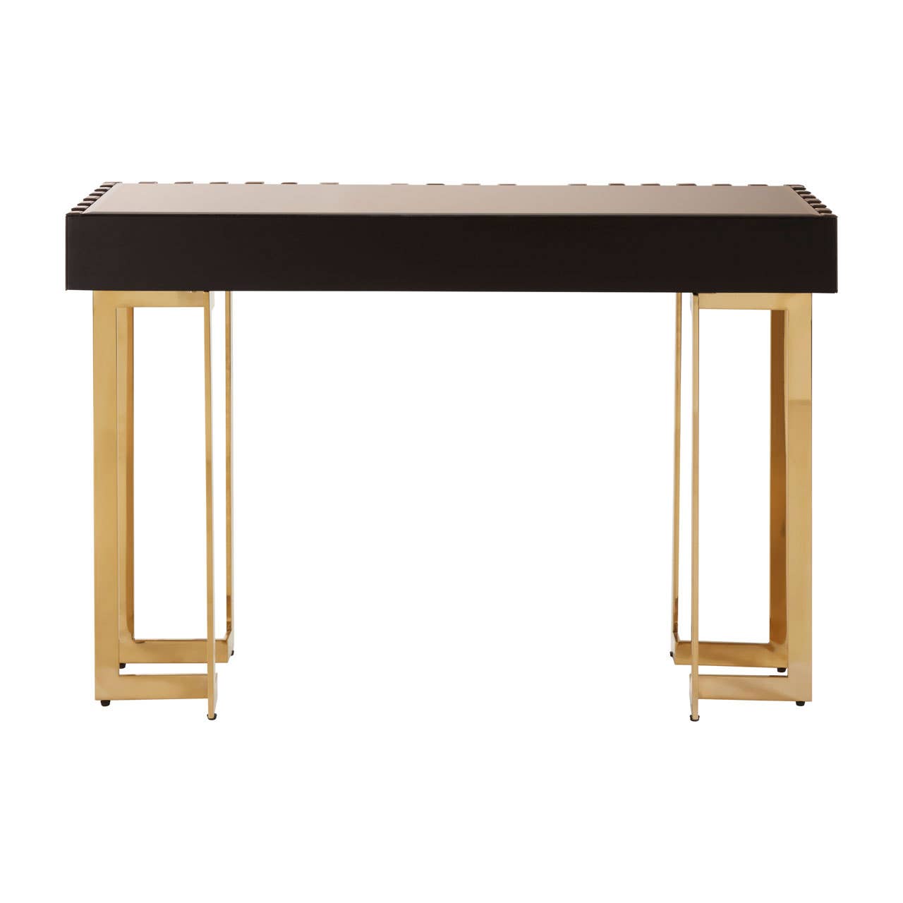 Golden Glass Top Console Table