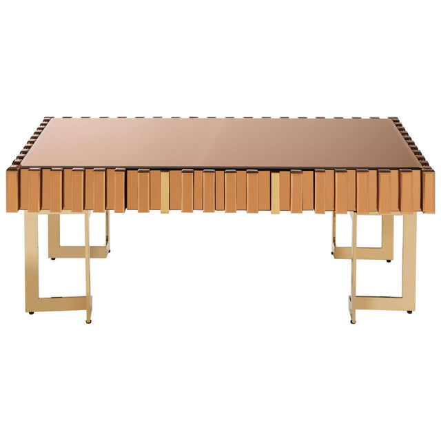 Golden Glass Coffee Table
