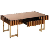 Golden Glass Coffee Table