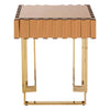 Golden Corrugated Glass Side Table