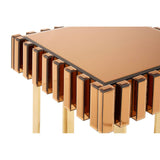 Golden Corrugated Glass Side Table