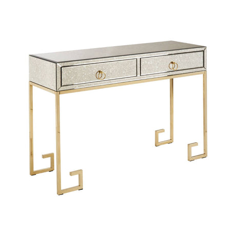 Golden Glass Console Table