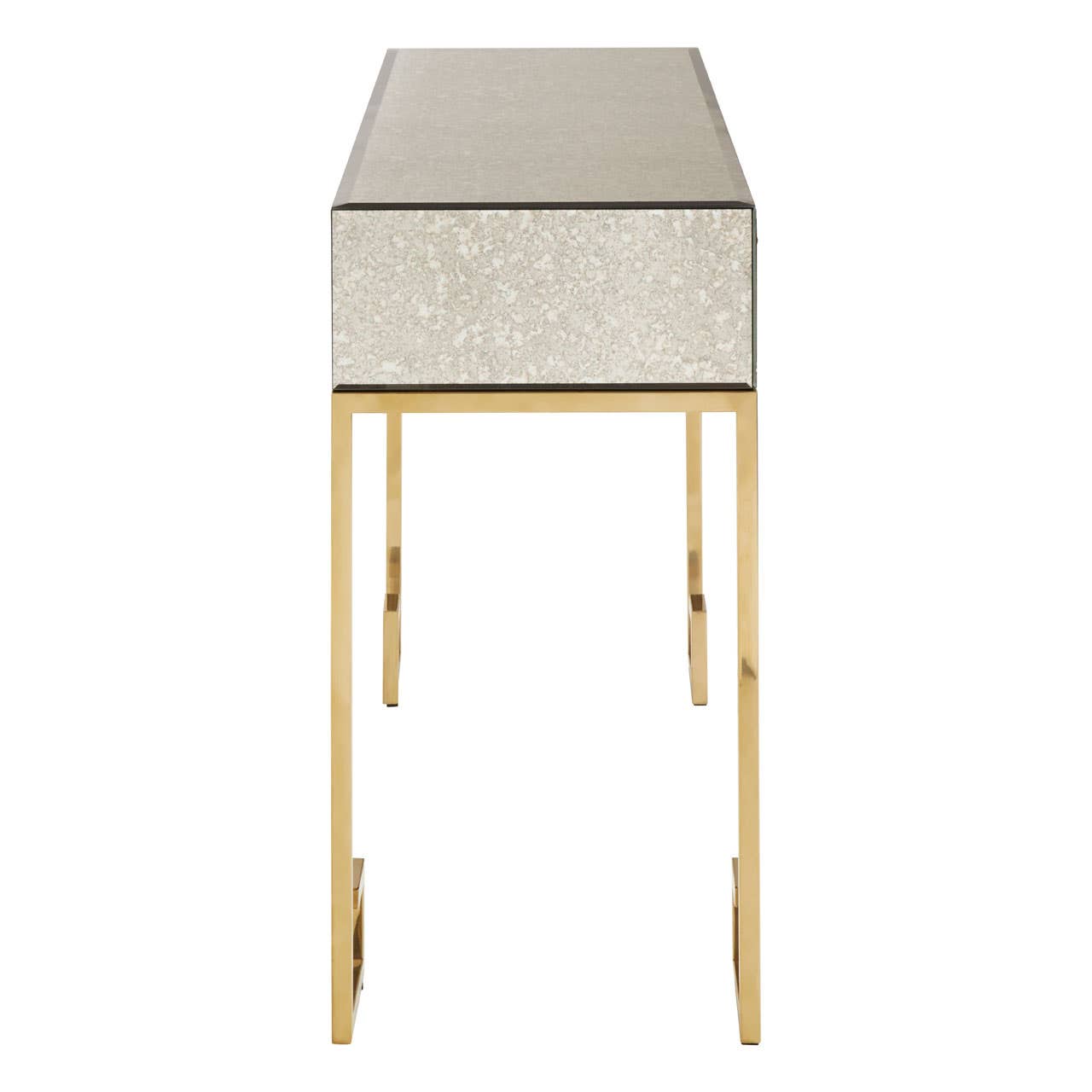 Golden Glass Console Table