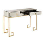 Golden Glass Console Table