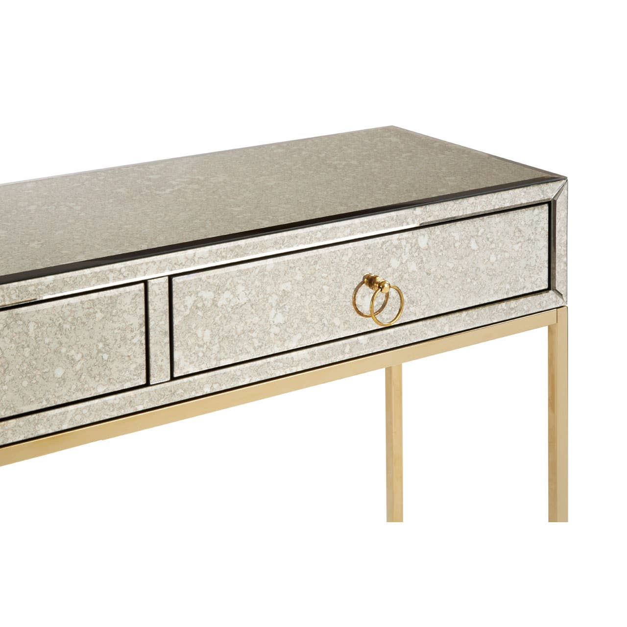 Golden Glass Console Table