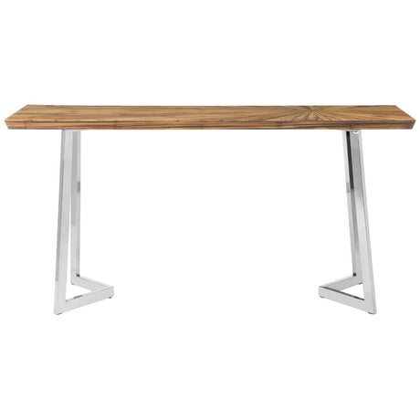 Bamboo Steel Console Table