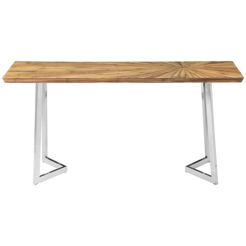 Bamboo Steel Console Table