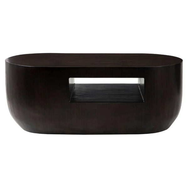 Oblong Brown Coffee Table