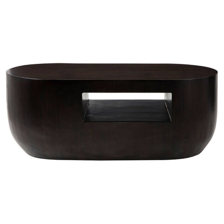 Oblong Brown Coffee Table
