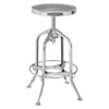 Industrial Chrome Adjustable Stool