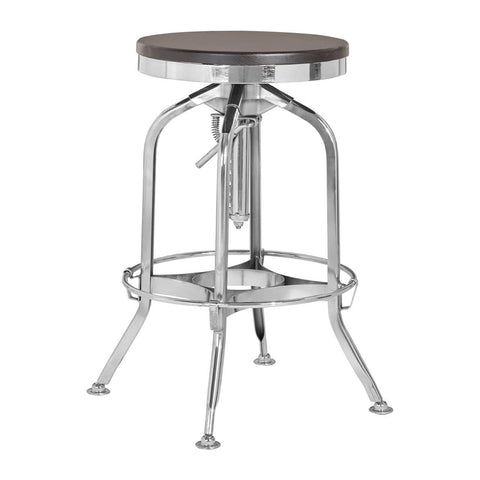 Industrial Adjustable Bar Stool