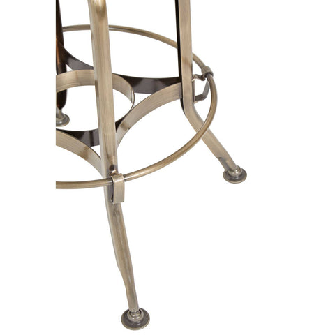 Industrial Brass Swivel Stool