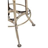 Industrial Brass Swivel Stool