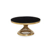 Golden Geometric Glass Coffee Table