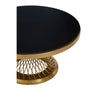 Golden Geometric Glass Coffee Table