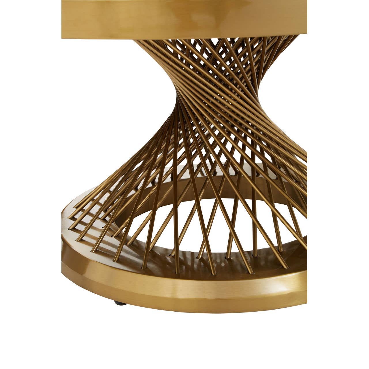 Golden Geometric Glass Coffee Table