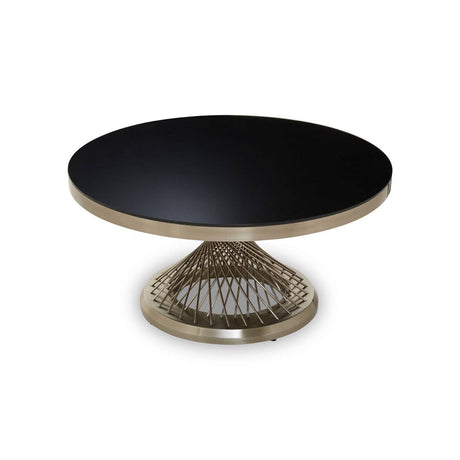 Industrial Chic Glass Coffee Table