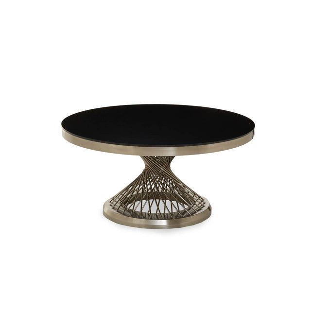 Industrial Chic Glass Coffee Table