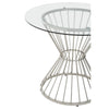 Silver Hourglass Glass Dining Table