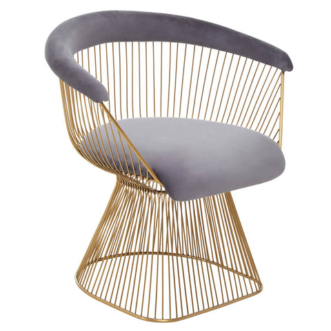 Luxe Gold & Grey Velvet