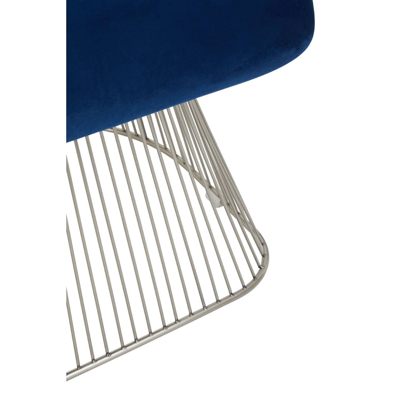 Luxe Navy Velvet Silver Chair