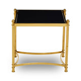 Gold & Black Glass Side