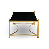 Shimmering Black Glass Coffee Table